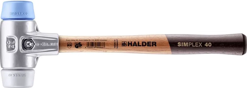 SIMPLEX 3113.040 Kunststof hamer Ergonomische handgreep, Middelhard, Zacht 345 g 325 mm 1 stuk(s) von Halder, Kleurloos – Produktbild 1 von 2