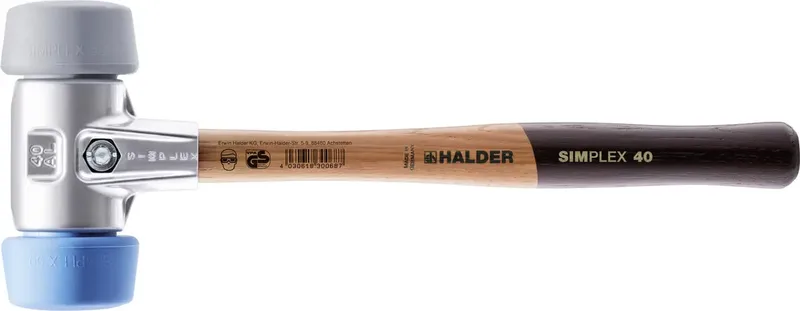 SIMPLEX 3113.051 Schonhammer ergonomischer Griff, mittelhart, weich 630 g 330 mm 1 St. by Halder – product image 1 of 2