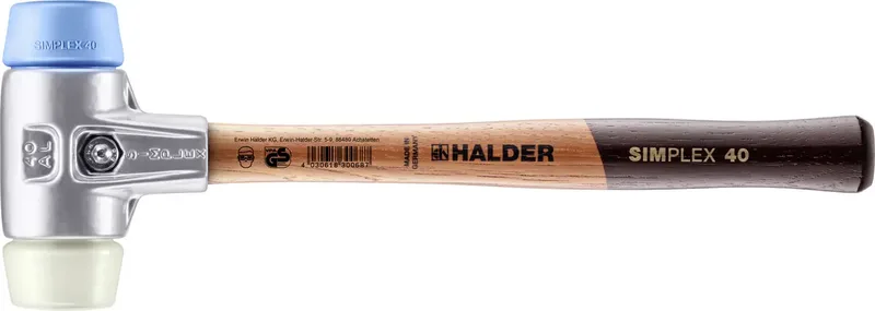 SIMPLEX 3118.040 Schonhammer ergonomischer Griff, hart, weich 380 g 325 mm 1 St. by Halder – product image
