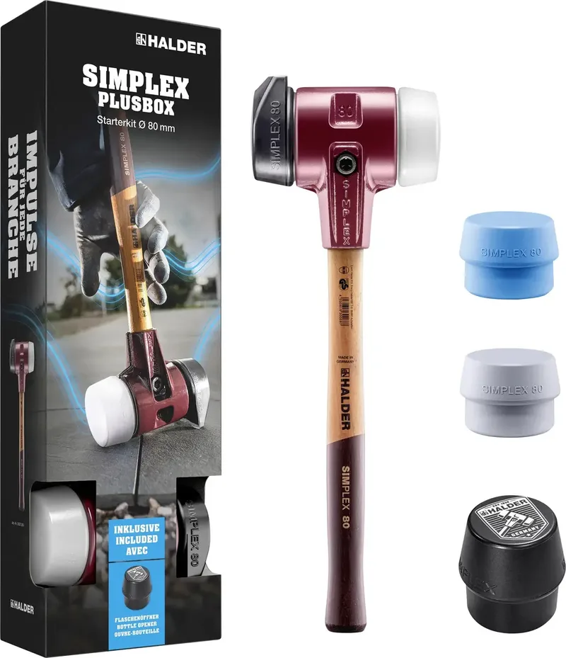 SIMPLEX-Plusbox Starterkit 3027s025 Schonhammer mittelhart 4400 g 180 mm 1 St. by Halder – product image