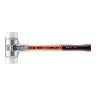 SIMPLEX-Schonhammer mit Superplastik-Einsätzen (weiß) 50A mm von Halder – Produktbild