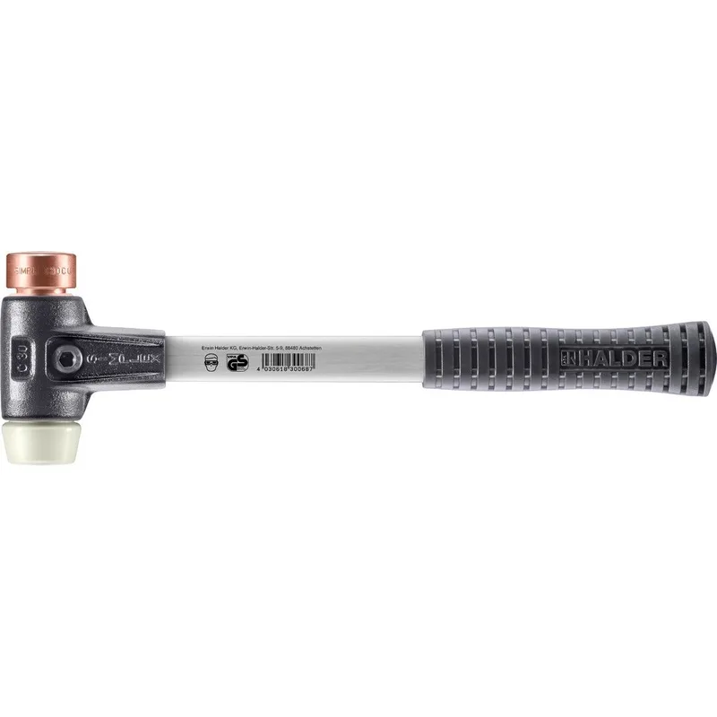 SIMPLEX Schonhammer Ø 30 mm Kupfer / Nylon mit verstärkem Tempergussgehäuse und Fiberglasstiel by Halder – product image