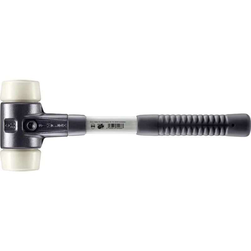 SIMPLEX Schonhammer Ø 60 mm Nylon mit verstärkem Tempergussgehäuse und Fiberglasstiel by Halder – product image