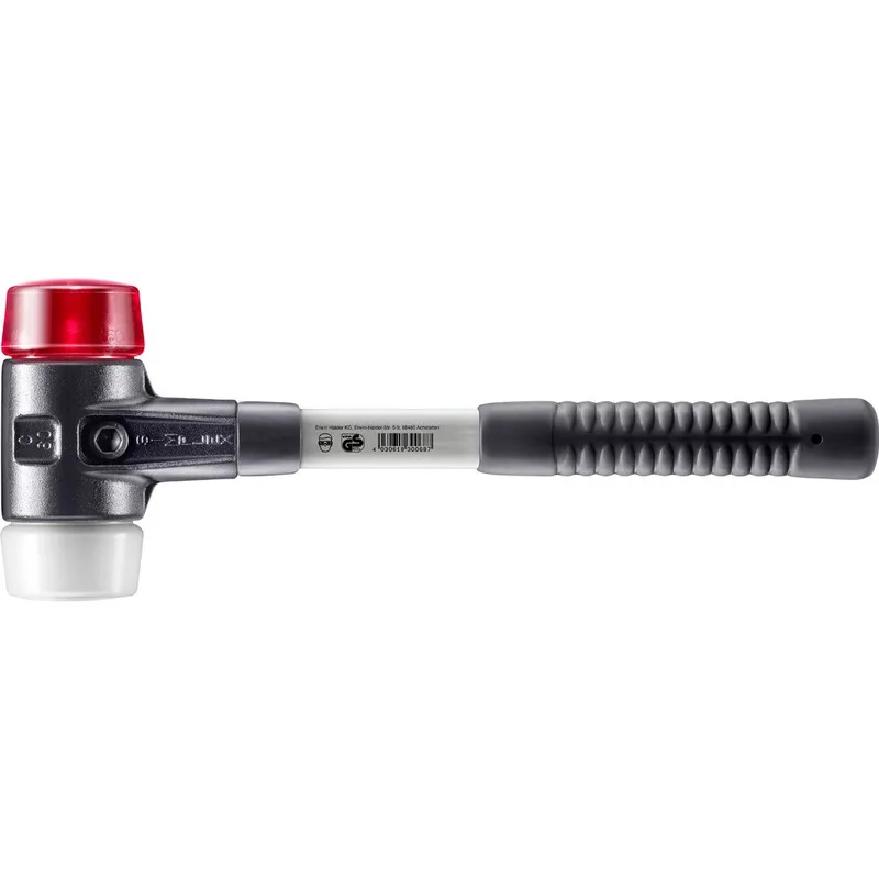 SIMPLEX Schonhammer Ø 60 mm Plastik rot / Superplastik mit verstärktem Tempergussgehäuse und Fiberglasstiel by Halder – product image
