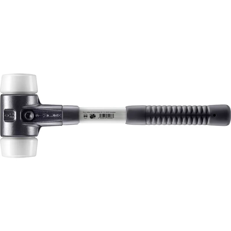 SIMPLEX Schonhammer Ø 60 mm Superplastik mit verstärkem Tempergussgehäuse und Fiberglasstiel by Halder – product image