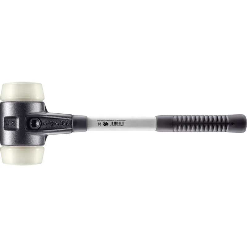 SIMPLEX Schonhammer Ø 80 mm Nylon mit verstärkem Tempergussgehäuse und Fiberglasstiel by Halder – product image