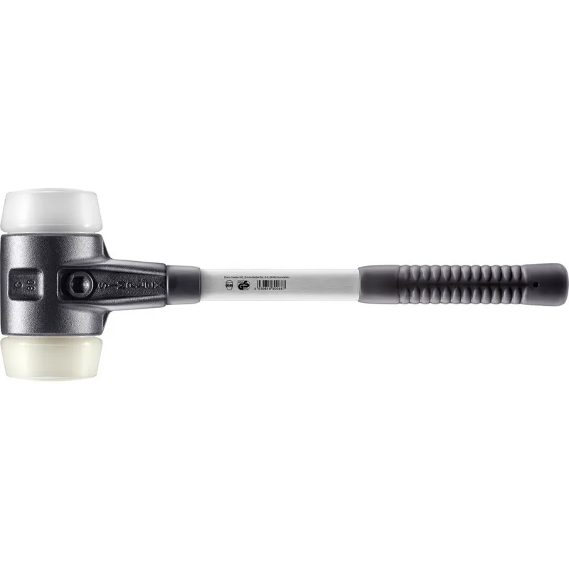 SIMPLEX Schonhammer Ø 80 mm Superplastik / Nylon mit verstärktem Tempergussgehäuse und Fiberglasstiel by Halder – product image