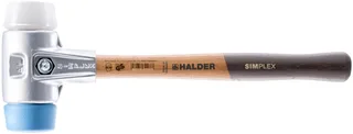Schonhammer SIMPLEX L.330mm Kopf-D.40mm HO Superplast.weiß/TPE-soft blau HALDER von Halder – Produktbild 1 von 2