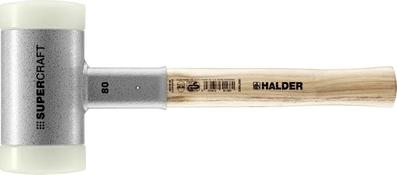 SUPERCRAFT 3366.080 Schonhammer ergonomischer Griff, hart, rückschlagsfrei 3210 g 380 mm 1 St. von Halder – Produktbild 1 von 2