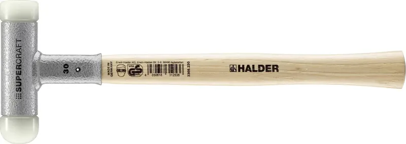 SUPERCRAFT 3366.230 Schonhammer ergonomischer Griff, hart, rückschlagsfrei 460 g 330 mm 1 St. van Halder – productafbeelding