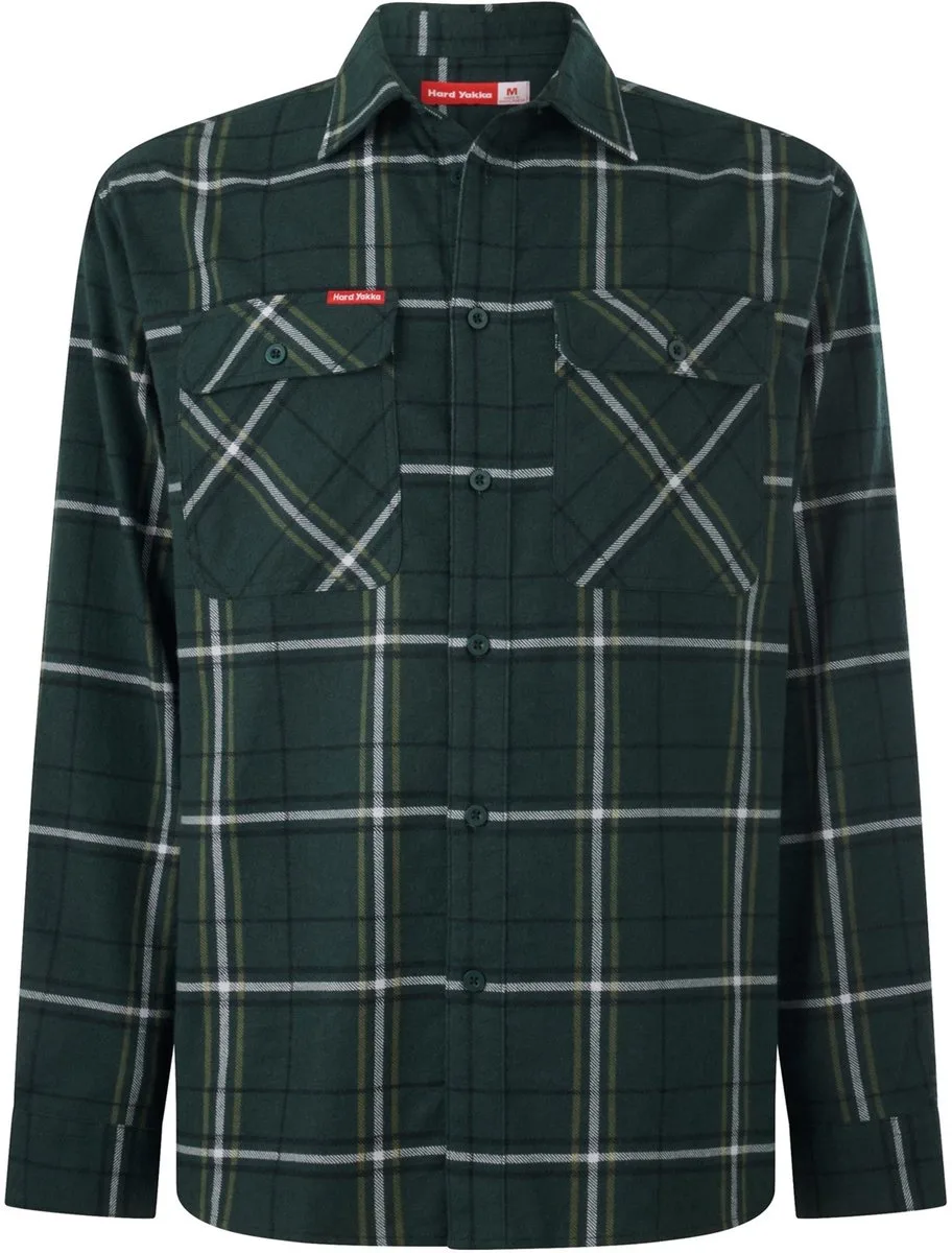Core Flanellen Overhemd | Groen - App Shirts de Hard Yakka, Vert, XL – image du produit