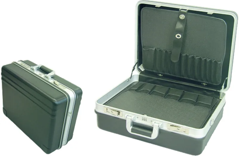 Gereedschapskoffer Start-up Profi - Schouderriem - Leeg geleverd - 500 x 430 x 210 mm - Aluminium Frame - Ergonomisch Handvat van Haupa, Zwart – productafbeelding