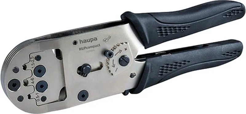 HUPcompact krimptang voor geïsoleerde connectoren 213094 by Haupa, Silver – product image