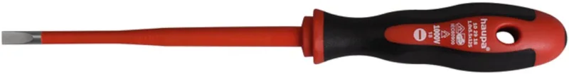 VDE Geïsoleerde HUPslim Sleufschroevendraaier 5,5 x 125 mm by Haupa, Red – product image