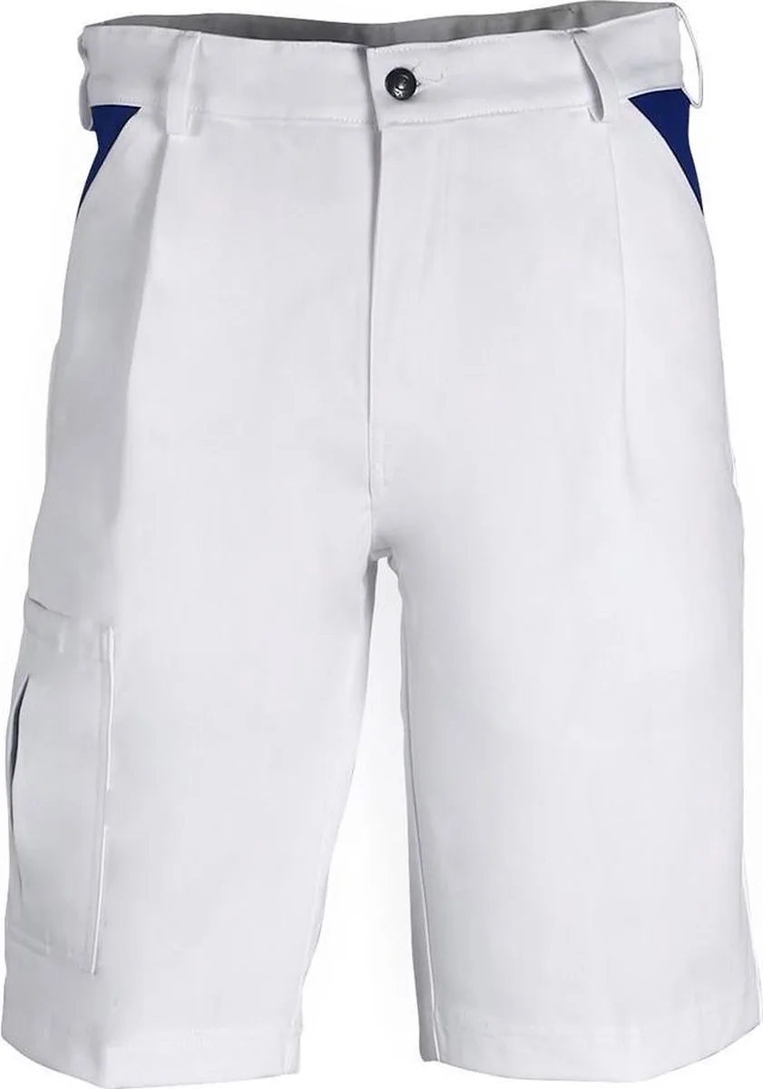 Bermuda contrast Basic 8383 - Wit/Korenblauw/Marine van HaVeP, Wit, Korenblauw, Marine, 46 – productafbeelding