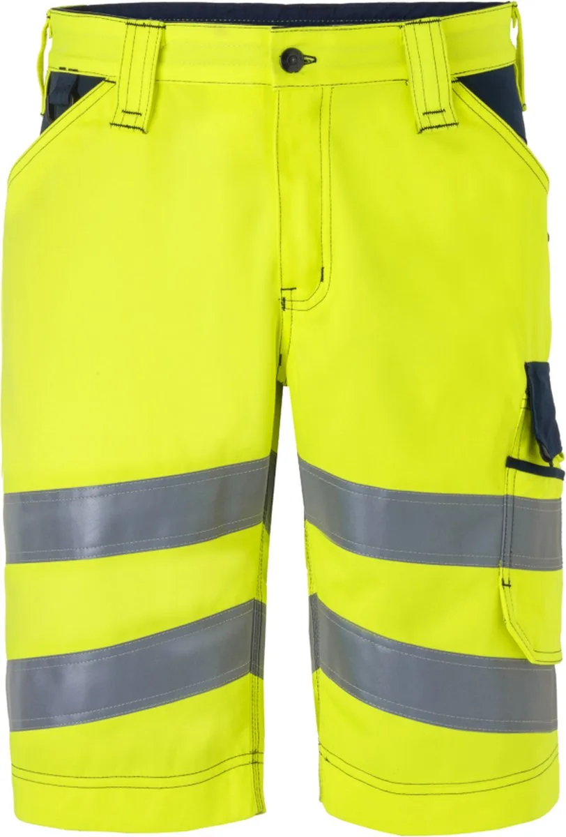 Bermuda High Visibility 80232 - Fluo Geel/Donker Denim de HaVeP, Fluo Geel, Donker Denim, 44 – image du produit