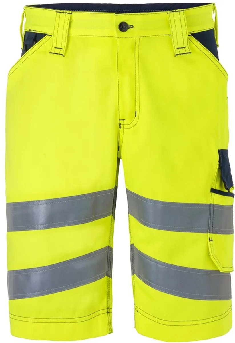 Bermuda High Visibility 80232 - Fluo Geel/Donker Denim von HaVeP, Fluo Geel, Donker Denim, 48 – Produktbild