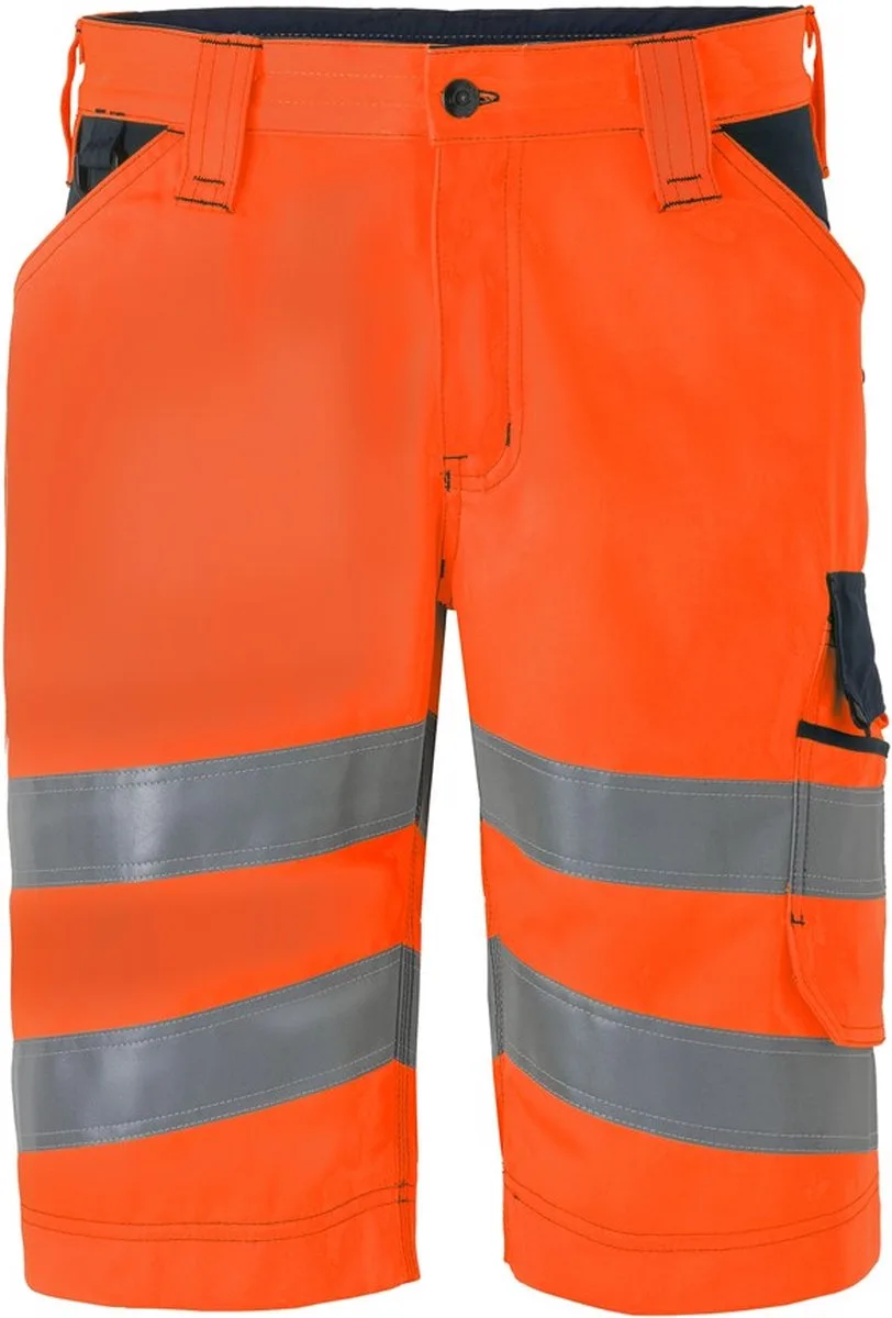Bermuda High Visibility 80232 - Fluo Oranje/Donker Denim van HaVeP, Fluo Oranje, Donker Denim, 62 – productafbeelding