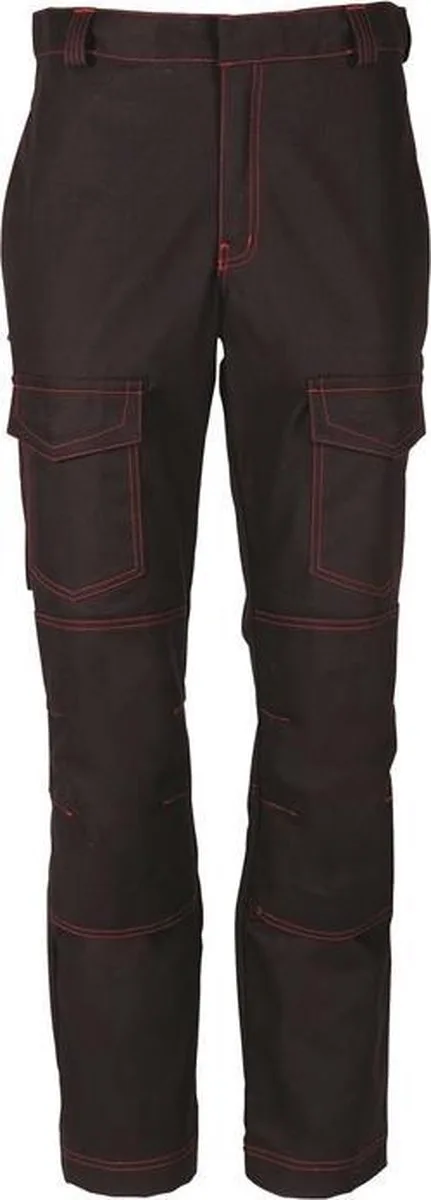 Guard werkbroek 80030 zwart van HaVeP, Zwart, Rood, 58 – productafbeelding