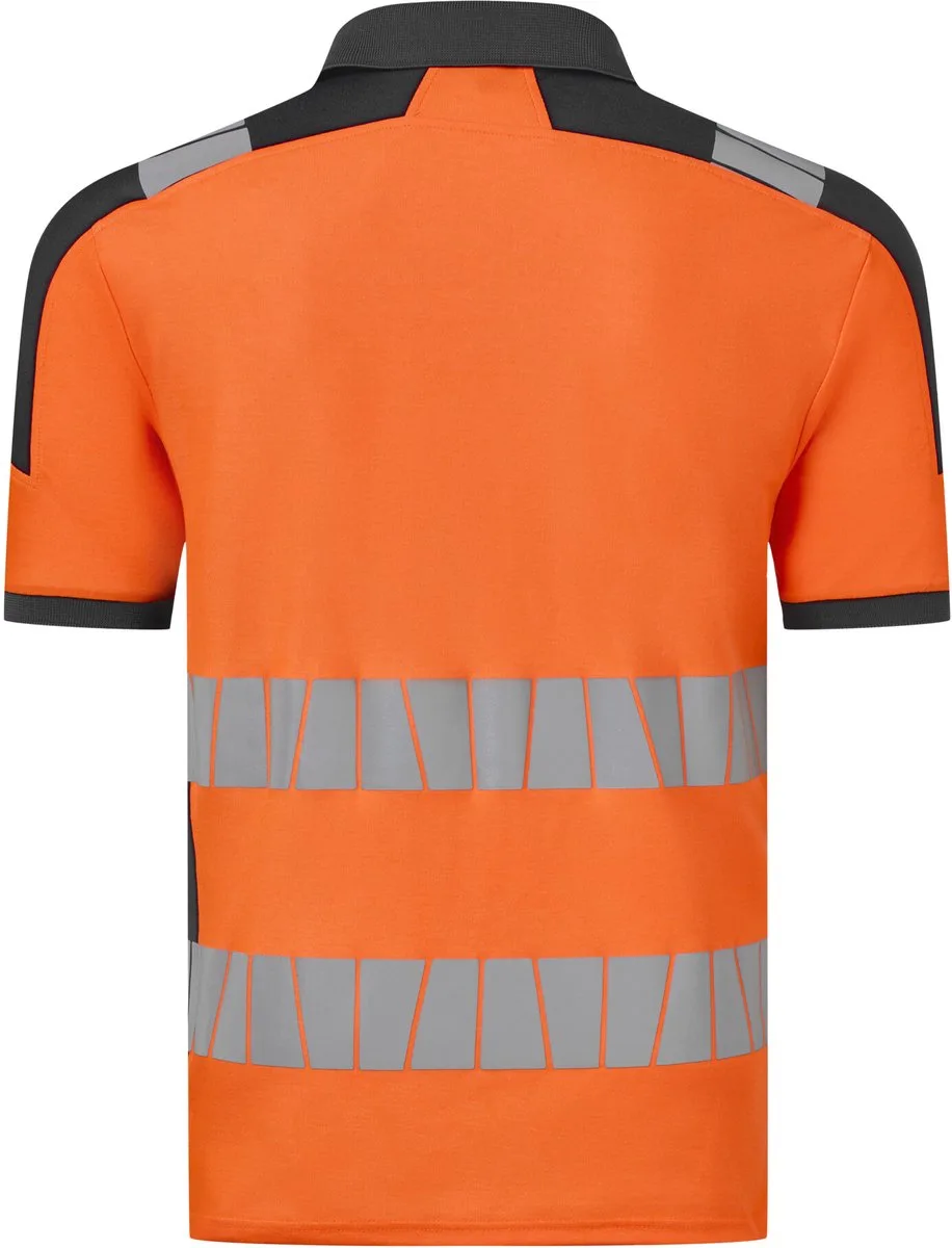 Polo High Visibility+ 10080 - Fluo Oranje/Charcoal by HaVeP, Fluo Oranje, Charcoal, XL – product image