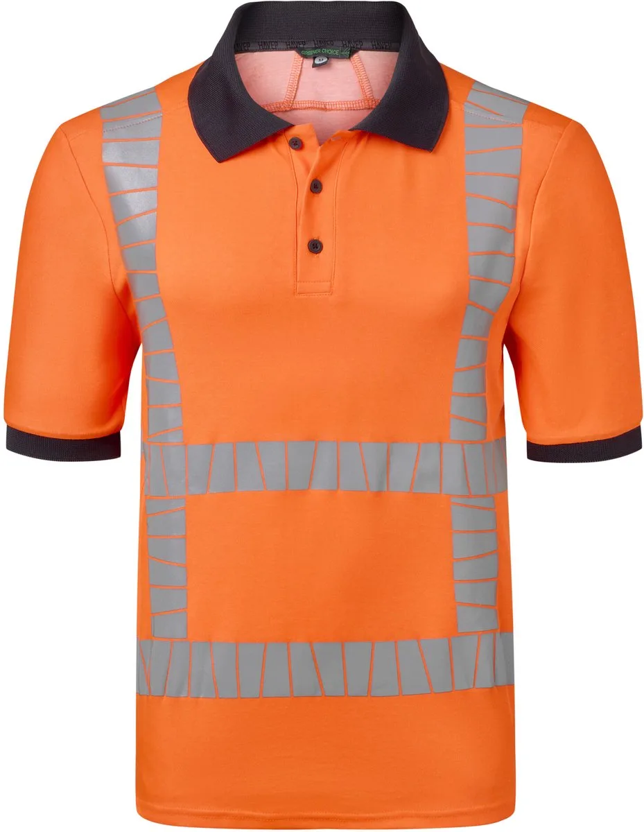 Polo RWS+ 10084 - Fluo Oranje/Charcoal von HaVeP, Fluo Oranje, Charcoal, L – Produktbild