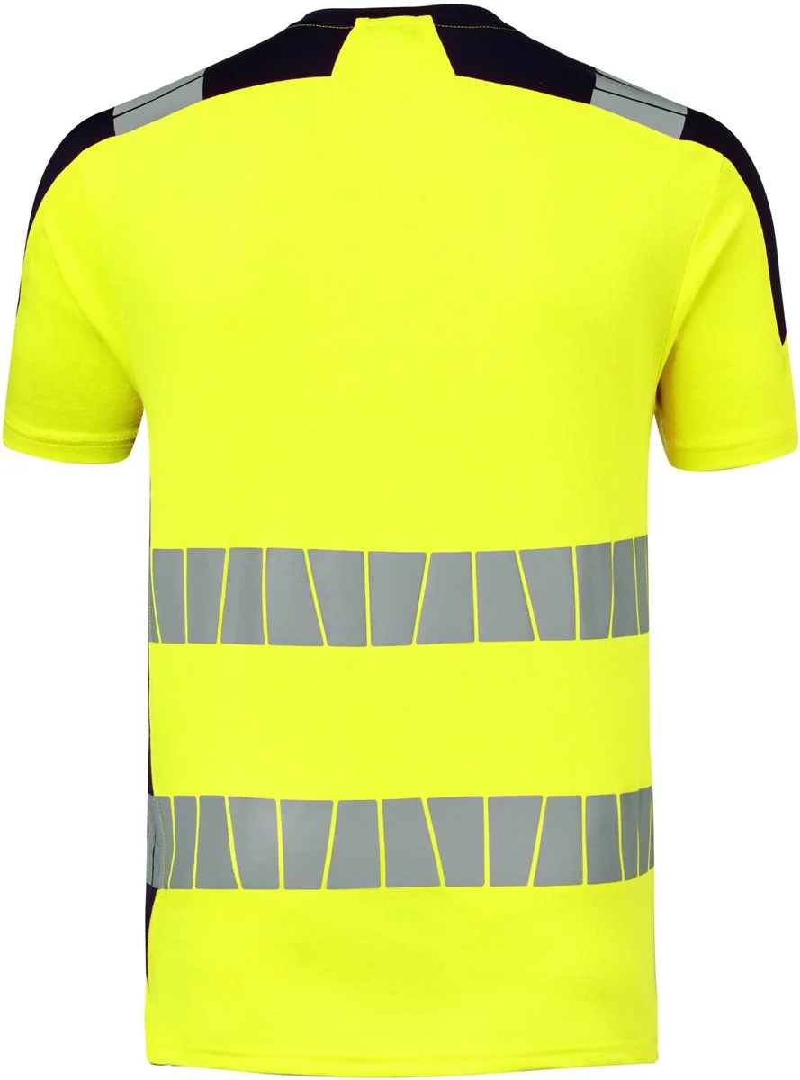 T-Shirt High Visibility+ 10078 - Fluo Geel/Marine van HaVeP, Fluo Geel, Marine, L – productafbeelding