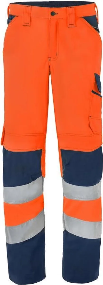Werkbroek High Visibility 80228 - Fluo Oranje/Donker Denim von HaVeP, Fluo Oranje, Donker Denim, 62 – Produktbild