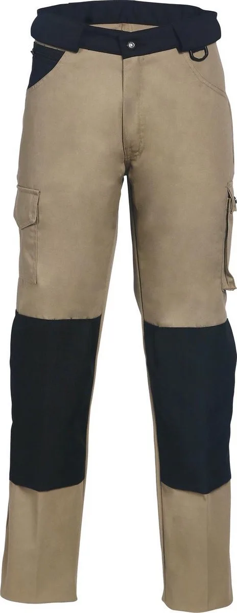 Werkbroek Worker kniezakken 8657 - Camel/Zwart de HaVeP, Camel, Noir, 48 – image du produit