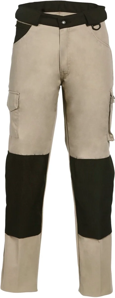 Werkbroek Worker kniezakken 8657 - Camel/Zwart fra HaVeP, Camel, Sort, 59 – produktbillede
