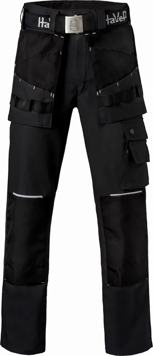 Werkbroek Worker Pro 8730 - Zwart/Zilvergrijs von HaVeP, Schwarz, Zilvergrijs, 62 – Produktbild