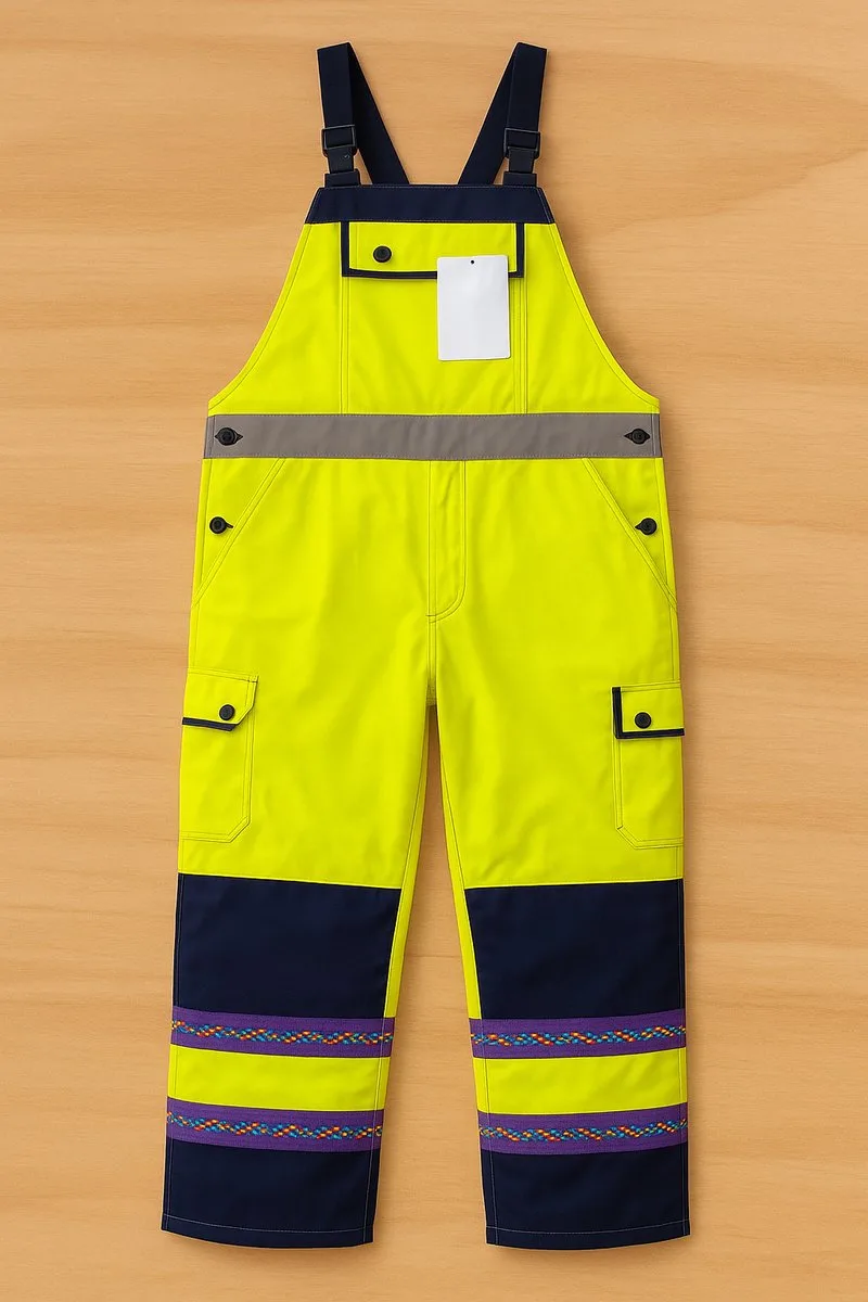 Werkoverall 2074.N1CB7 – Fluogeel/Marine van HaVeP, Fluor geel, 48 – productafbeelding