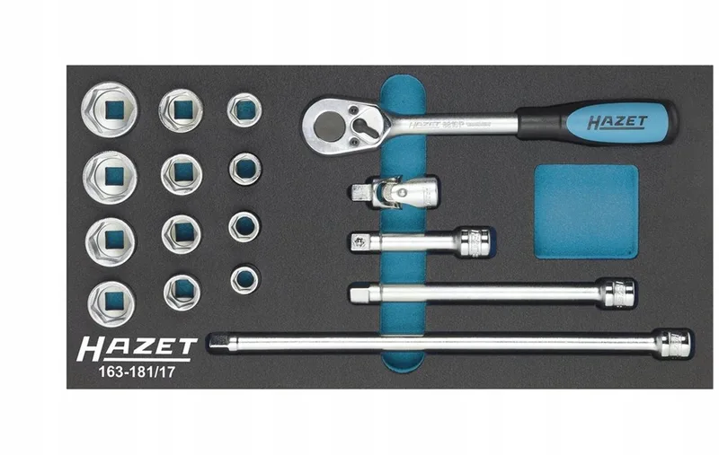 163-181/17 Gereedschapsset 17 Delig - 3/8" Aandrijving van Hazet – productafbeelding