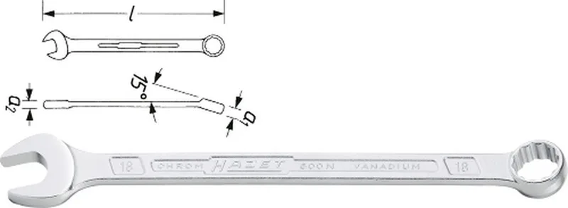 600N-5.5 Ring-steeksleutel Sleutelbreedte (metrisch) 5.5 mm by Hazet – product image