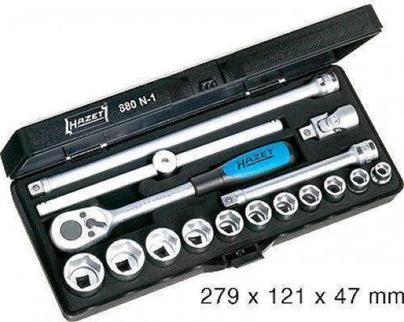 880N-1 Dopsleutelset Metrisch 3/8 (10 mm) 16-delig von Hazet – Produktbild