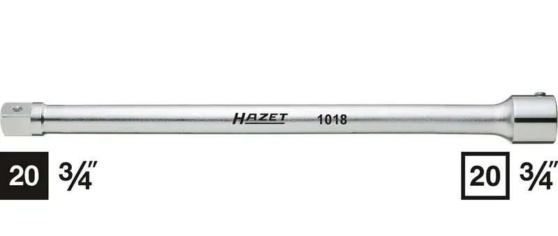 20 mm Hazet 1018 1018 3/4 pouces Propulseur 3/4 (20 mm) Sortie carré massif 20 mm (3/4) 400 mm de Hazet – image du produit