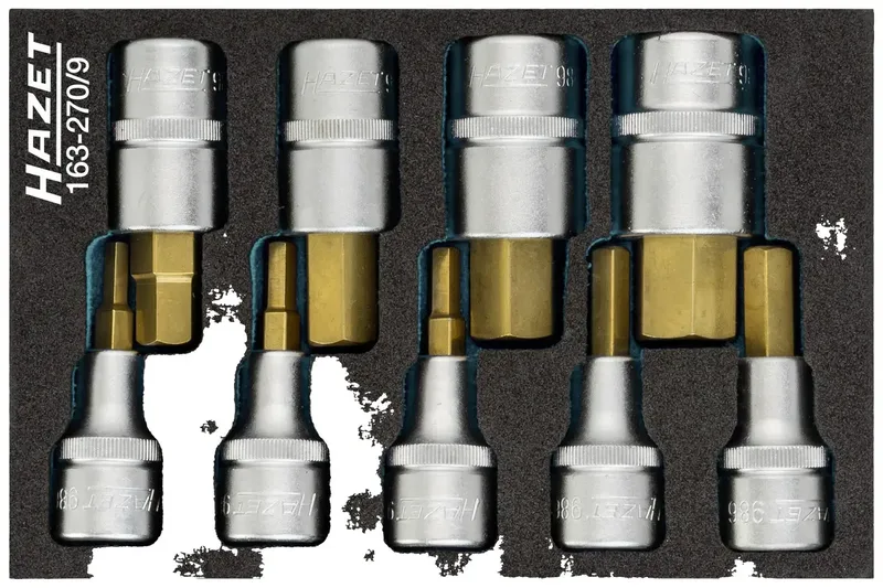 Hazet 163-270/9 Steckschlüsseleinsatz-Set 1/2 (12.5 mm) 163-270/9 fra Hazet – produktbillede