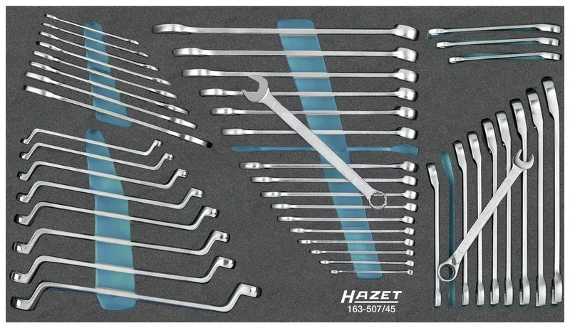 Hazet 163-507/45 163-507/45 Jeu de clés mixtes Ouverture de clé (métrique) 6 - 24 mm de Hazet – image du produit