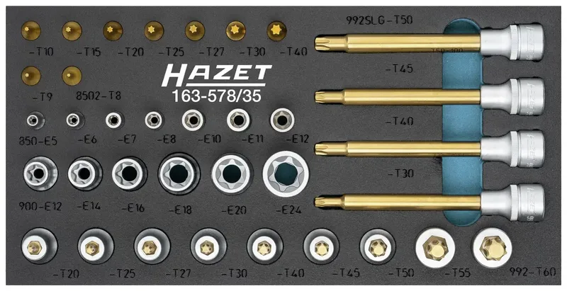 Hazet 163-587/35 Steckschlüsseleinsatz-Set 1/4 (6.3 mm) 163-587/35 fra Hazet – produktbillede