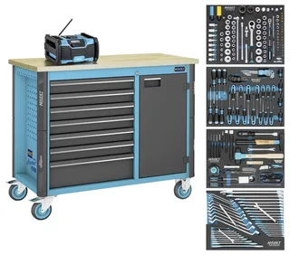 Hazet 179NW-7/210 Servante datelier Couleur: noir, bleu de Hazet – image du produit 1 sur 2