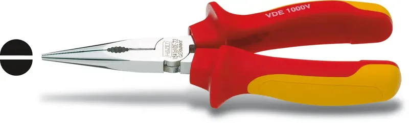 Hazet 1841AVDE-22 VDE Flachrundzange Gerade Chrom-Vanadium Stahl 160 mm by Hazet – product image