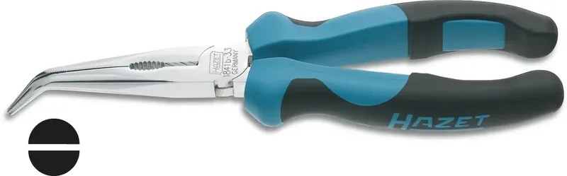 Hazet 1841B-33 Werkstatt Flachrundzange 45° gebogen Spezialstahl 200 mm fra Hazet – produktbillede
