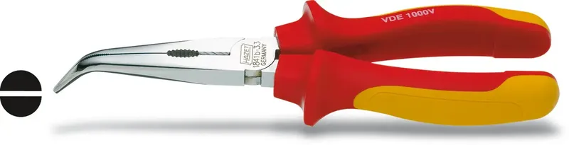 Hazet 1841BVDE-33 VDE Flachrundzange 45° gebogen Chrom-Vanadium Stahl 200 mm by Hazet – product image
