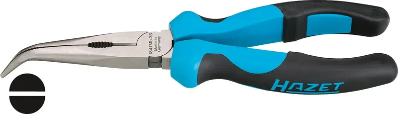 Hazet 1841MB-33 Werkstatt Flachrundzange 45° gebogen Spezialstahl 200 mm de Hazet – image du produit