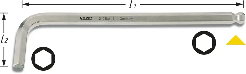 Hazet 2105LG-04 Haakse schroevendraaier Inbus 4 mm von Hazet – Produktbild