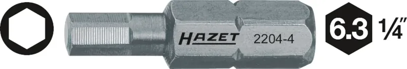 Hazet 2204-7 2204-7 Sechskant-Bit Antrieb: 1/4 (6.3 mm) Abtrieb: Innen-Sechskant 7 mm 25 mm de Hazet – image du produit