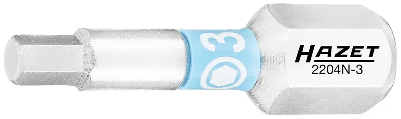 Hazet 2204N-3/3 2204N-3/3 Sechskant-Bit Antrieb: 1/4 (6.3 mm) Abtrieb: Sechskant 3 mm 25 mm fra Hazet – produktbillede 2 af 2