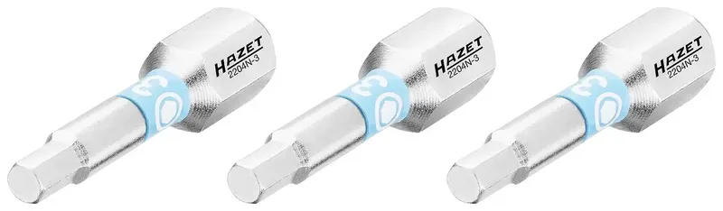 Hazet 2204N-3/3 2204N-3/3 Sechskant-Bit Antrieb: 1/4 (6.3 mm) Abtrieb: Sechskant 3 mm 25 mm fra Hazet – produktbillede 1 af 2