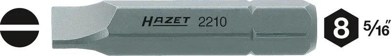 Hazet 2210-8 2210-8 Schlitz-Bit Antrieb: 5/16 (8 mm) Abtrieb: Schlitz 41 mm by Hazet – product image