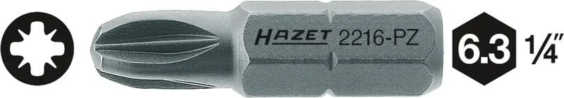 Hazet 2216 2216-PZ3 Embout cruciforme PZ 3 Acier spécial C 6.3 1 pc(s) de Hazet – image du produit
