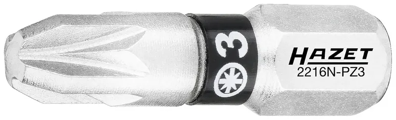 Hazet 2216N-PZ3/3 2216N-PZ3/3 Kreuzschlitz-Bit Antrieb: 1/4 (6.3 mm) Abtrieb: Kreuzschlitz Pozidriv 3 25 mm van Hazet – productafbeelding 2 van 2